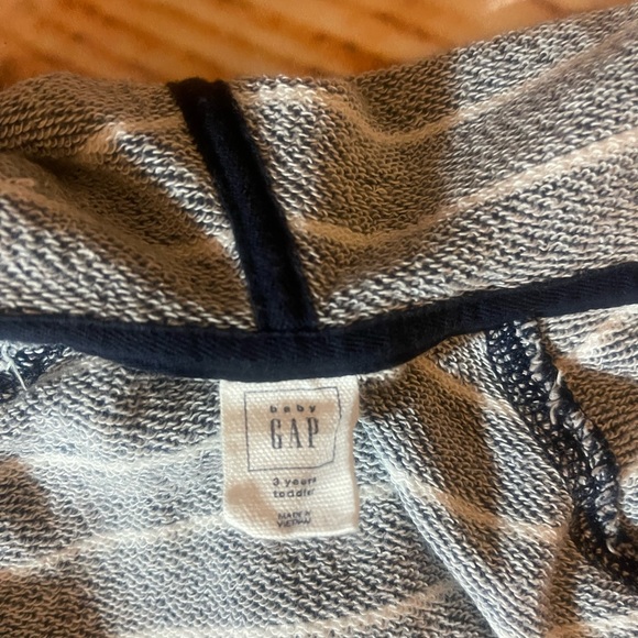 Gap floral embroidered hooded striped light weight zippered jacket size 3T EUC - Picture 2 of 4